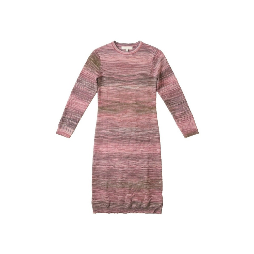 Zara Girls NWT Size 9-10 Long Sleeve Pink And Brown Marled Sweater Dress